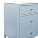 Michelle Textured Light Blue Linen 4 Drawer Chest