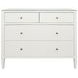 Michelle Textured White Linen 4 Drawer Chest