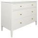 Michelle Textured White Linen 4 Drawer Chest