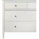 Michelle Textured White Linen 4 Drawer Chest