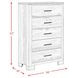 Adam Two Tone Gray 5 Drawer Chest