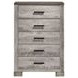 Adam Two Tone Gray 5 Drawer Chest
