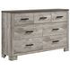 Adam Two Tone Gray 7 Drawer Dresser