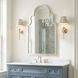 Elberta Silver Leaf Arched Wall Mirror