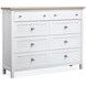 Windmill Harbour White Whisp and Sand 8 Drawer Dresser