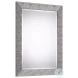 W00421 Metallic Heavily Textured Silver Mirror