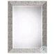 W00421 Metallic Heavily Textured Silver Mirror