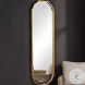 W00433 Lightly Antiqued, Metallic Gold Leaf Mirror