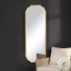 W00433 Lightly Antiqued, Metallic Gold Leaf Mirror