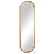 W00433 Lightly Antiqued, Metallic Gold Leaf Mirror