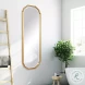 W00433 Lightly Antiqued, Metallic Gold Leaf Mirror