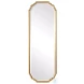 W00433 Lightly Antiqued, Metallic Gold Leaf Mirror