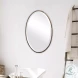 W-00453 Rich Dark Bronze With Golden Highlights Round Mirror