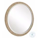 Ridgewell Matte White and Brown Mirror