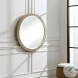 Ridgewell Matte White and Brown Mirror
