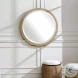 Ridgewell Matte White and Brown Mirror