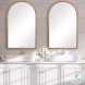 W-00487 Lightly Antiqued Gold Leaf Mirror