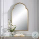 W00534 Lightly Antiqued Gold Leaf Mirror