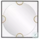 Stanton Satin Black And Antique Gold Square Mirror