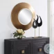 Siona Antique Gold Round Mirror