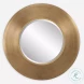 Siona Antique Gold Round Mirror