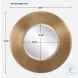 Siona Antique Gold Round Mirror