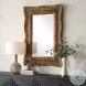 Ristano Heavily Antique Gold Leaf Scalloped Mirror
