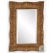 Ristano Heavily Antique Gold Leaf Scalloped Mirror