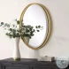 Rhodes Antique Metallic Gold Leaf Oval Mirror