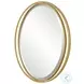 Rhodes Antique Metallic Gold Leaf Oval Mirror