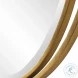 Rhodes Antique Metallic Gold Leaf Oval Mirror