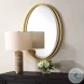Rhodes Antique Metallic Gold Leaf Oval Mirror