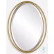 Rhodes Antique Metallic Gold Leaf Oval Mirror