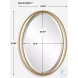 Rhodes Antique Metallic Gold Leaf Oval Mirror