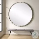 Grand Pendulum Black Round Mirror