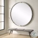 Grand Pendulum Black Round Mirror