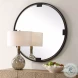 Aurora Dark Bronze Round Mirror