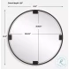 Aurora Dark Bronze Round Mirror
