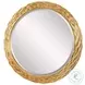 Andromeda Lightly Antique Gold Leaf Round Mirror