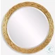 Andromeda Lightly Antique Gold Leaf Round Mirror
