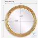 Andromeda Lightly Antique Gold Leaf Round Mirror