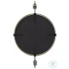 Guardwyn Elegant Antique Brass Round Mirror