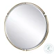 Wesley Antique Brass Round Mirror