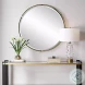 Wesley Antique Brass Round Mirror