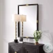 Larkin Dark Oak And Antique Brass Mirror