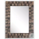 Burke Fading Weathered Black Brushed Stain Wooden Mirror