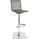 Mirage Silver Adjustable Bar Stool