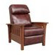 Mission Wenlock Fudge Leather Push Thru The Arms Recliner