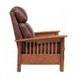 Mission Wenlock Fudge Leather Push Thru The Arms Recliner