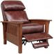 Mission Wenlock Fudge Leather Push Thru The Arms Recliner